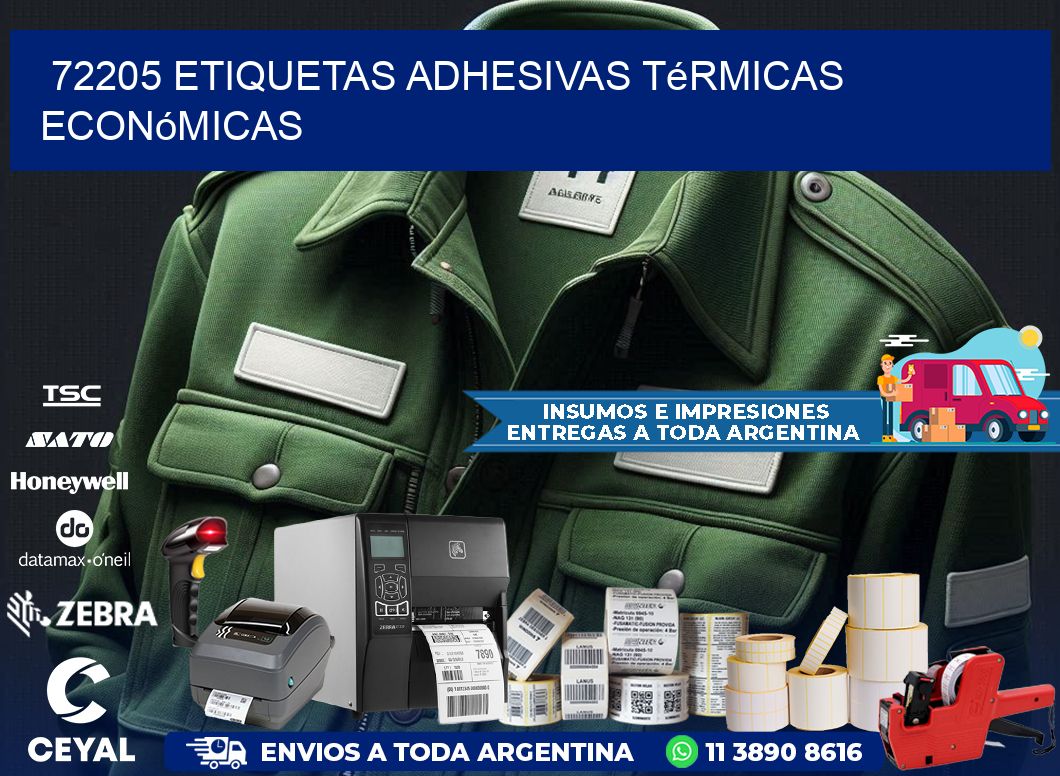 72205 etiquetas adhesivas térmicas económicas