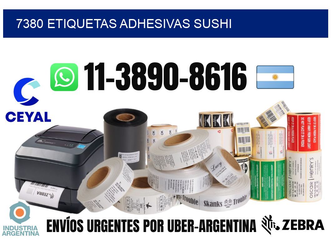 7380 etiquetas adhesivas sushi