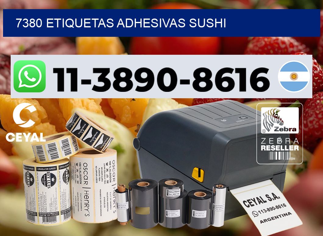 7380 etiquetas adhesivas sushi