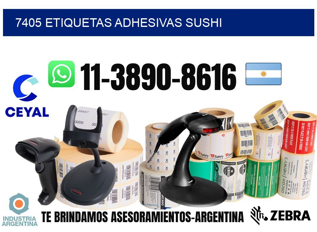 7405 etiquetas adhesivas sushi