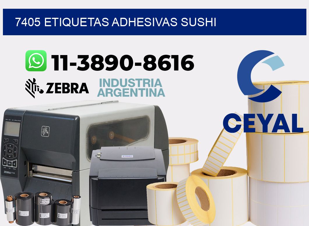 7405 etiquetas adhesivas sushi