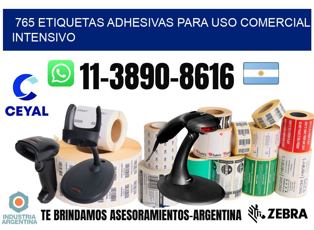 765 Etiquetas adhesivas para uso comercial intensivo