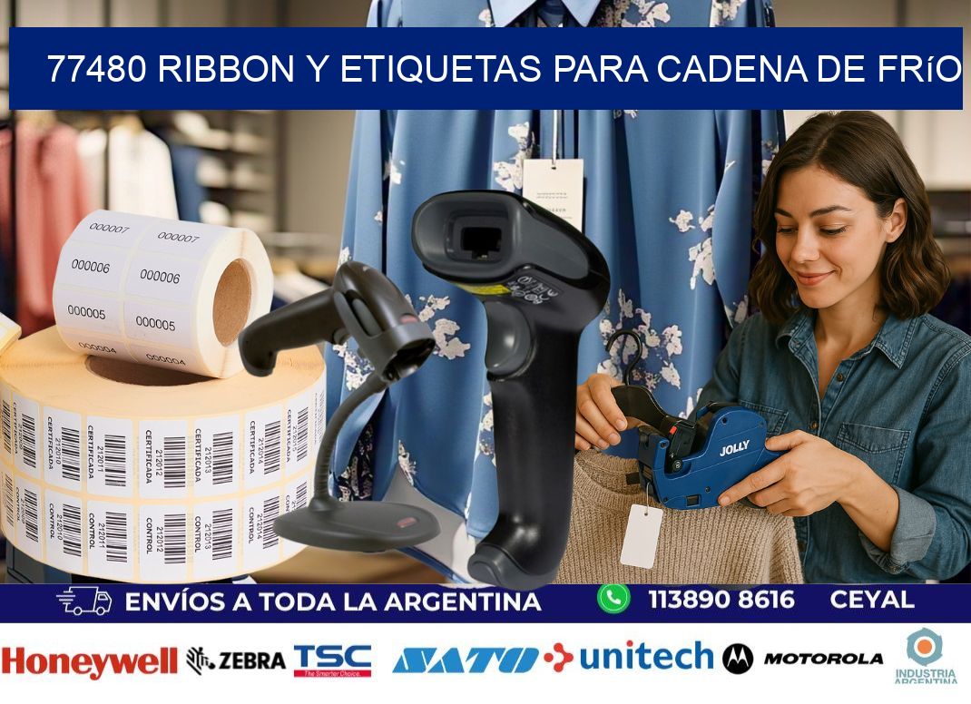 77480 ribbon y etiquetas para cadena de frío