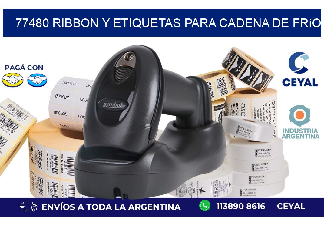 77480 ribbon y etiquetas para cadena de frío