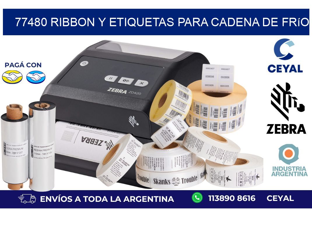 77480 ribbon y etiquetas para cadena de frío