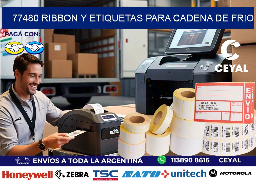 77480 ribbon y etiquetas para cadena de frío