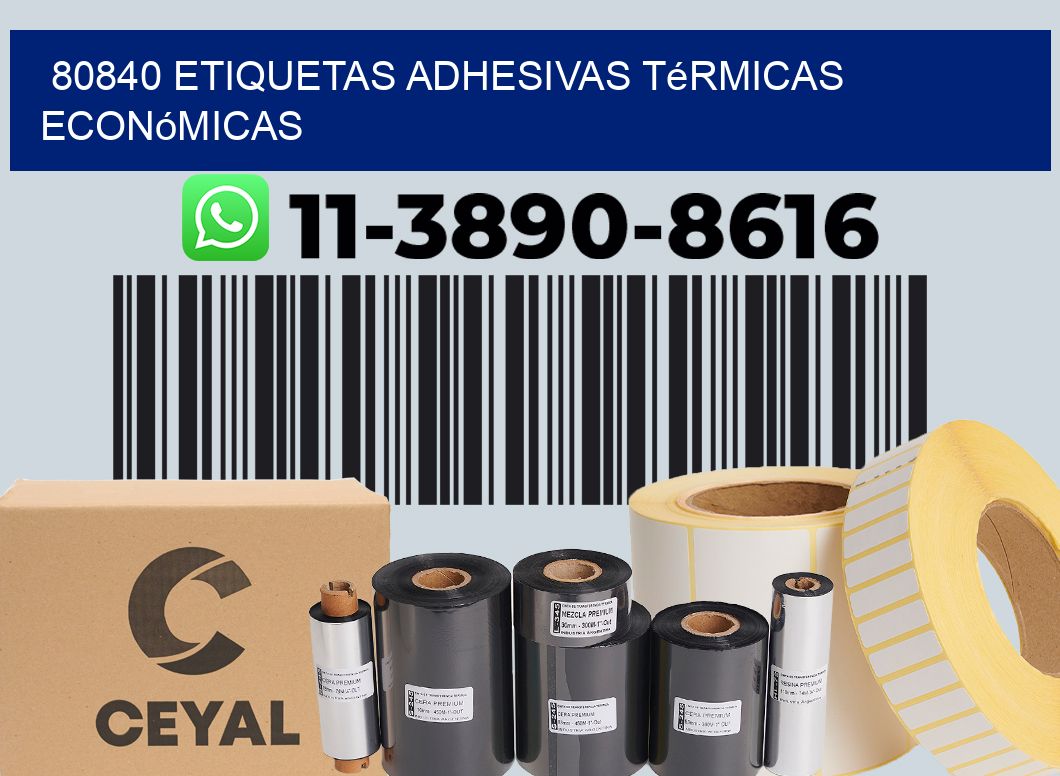 80840 etiquetas adhesivas térmicas económicas