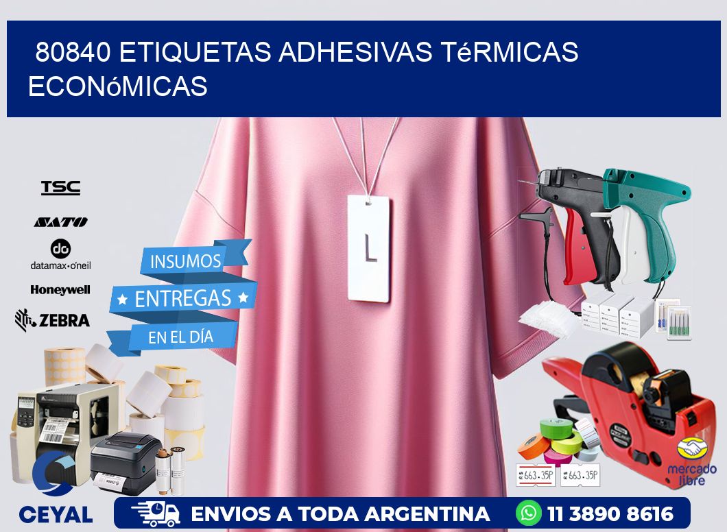 80840 etiquetas adhesivas térmicas económicas