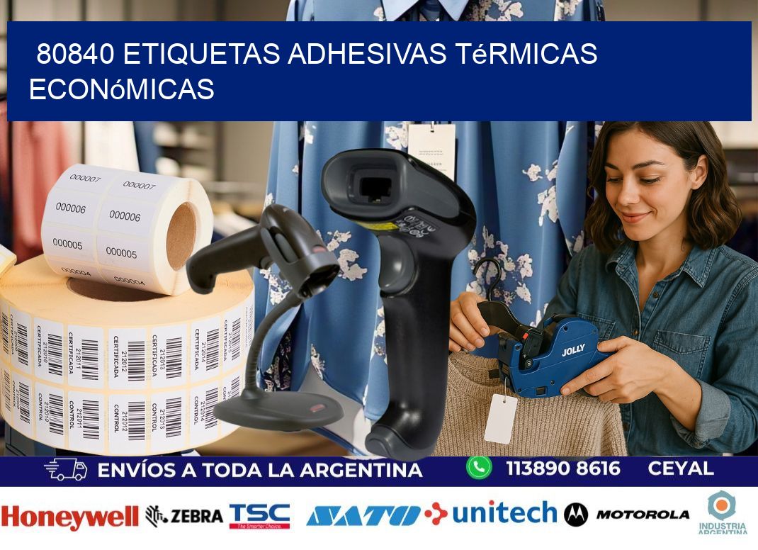 80840 etiquetas adhesivas térmicas económicas