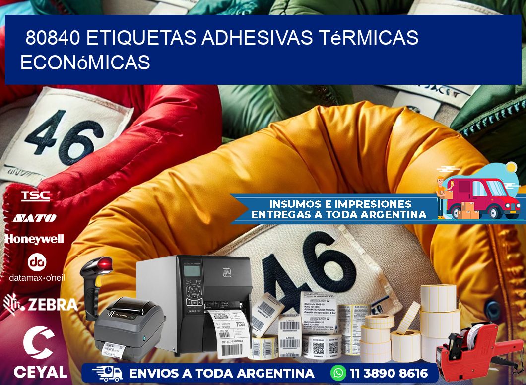 80840 etiquetas adhesivas térmicas económicas
