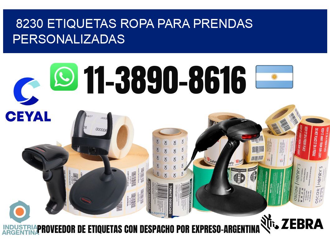 8230 Etiquetas ropa para prendas personalizadas