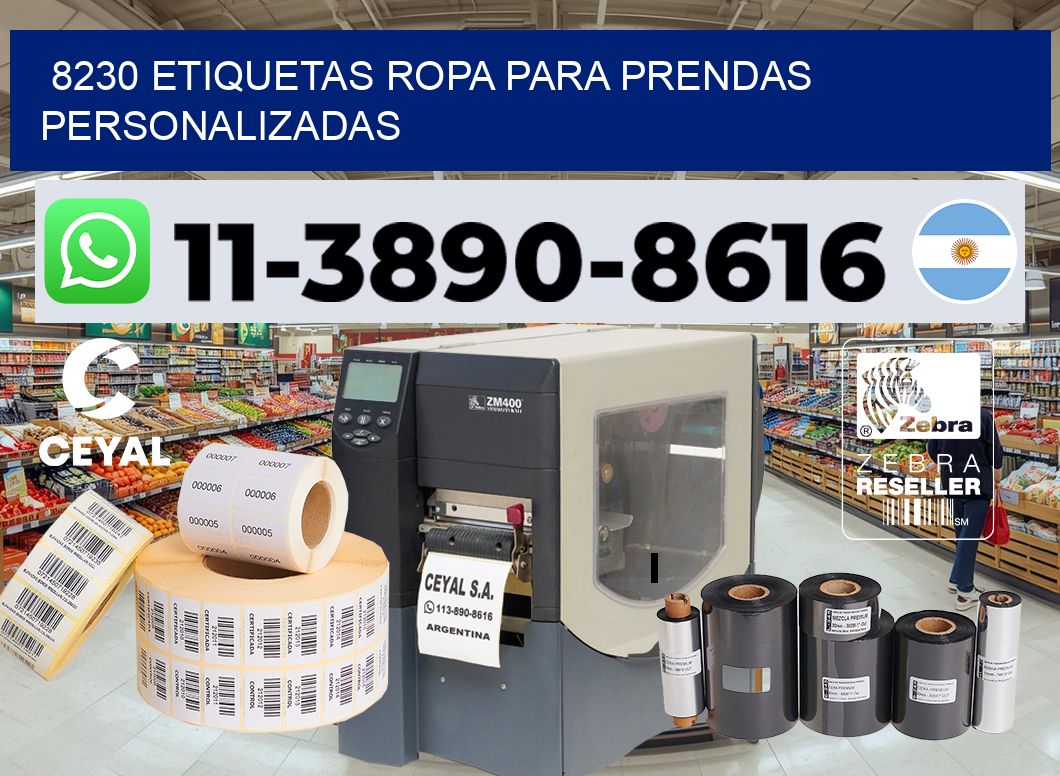 8230 Etiquetas ropa para prendas personalizadas
