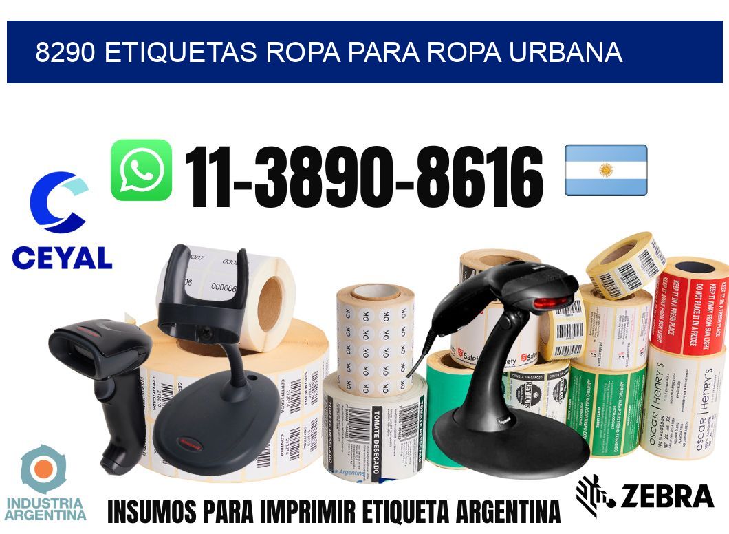 8290 Etiquetas ropa para ropa urbana