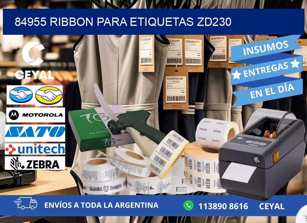84955 ribbon para etiquetas zd230