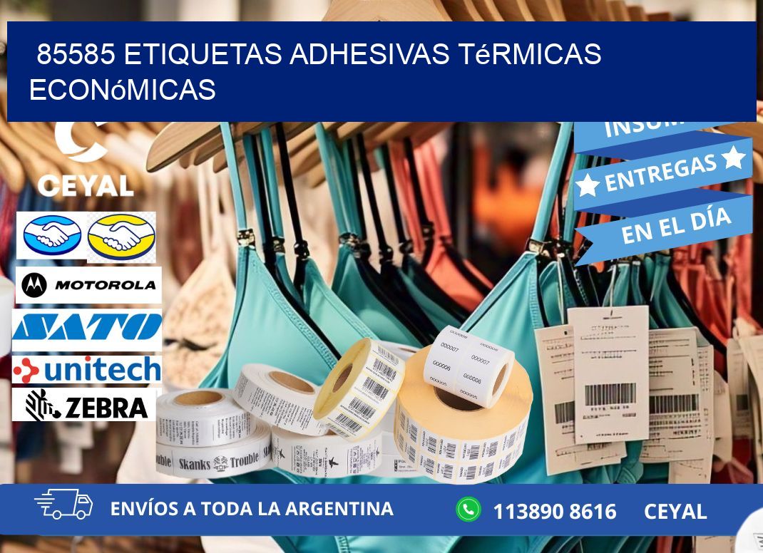 85585 etiquetas adhesivas térmicas económicas