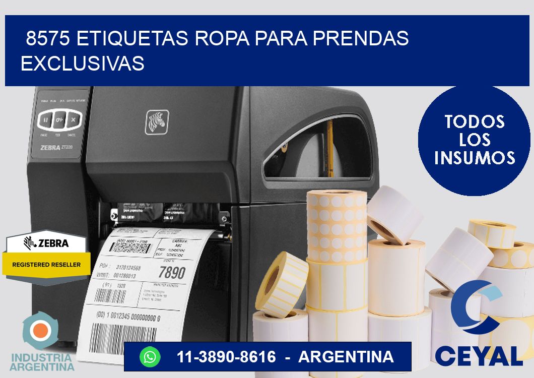 8575 Etiquetas ropa para prendas exclusivas