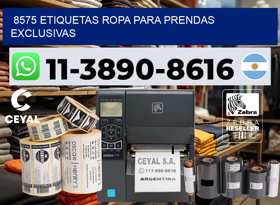 8575 Etiquetas ropa para prendas exclusivas