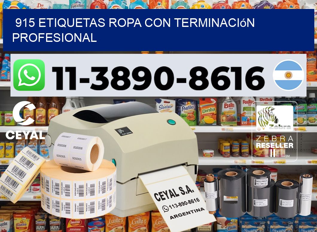 915 Etiquetas ropa con terminación profesional