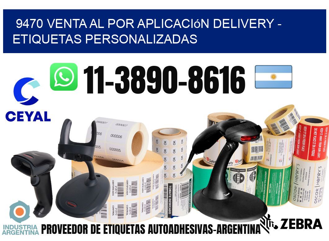 9470 Venta al Por Aplicación delivery - Etiquetas Personalizadas