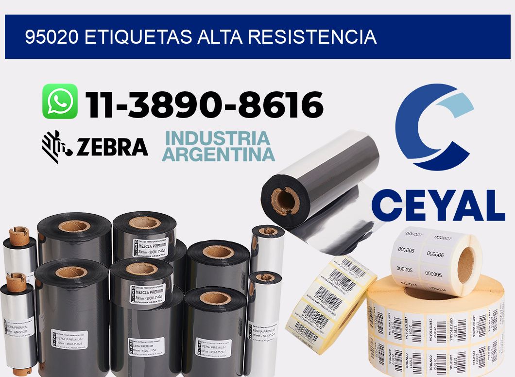 95020 etiquetas alta resistencia