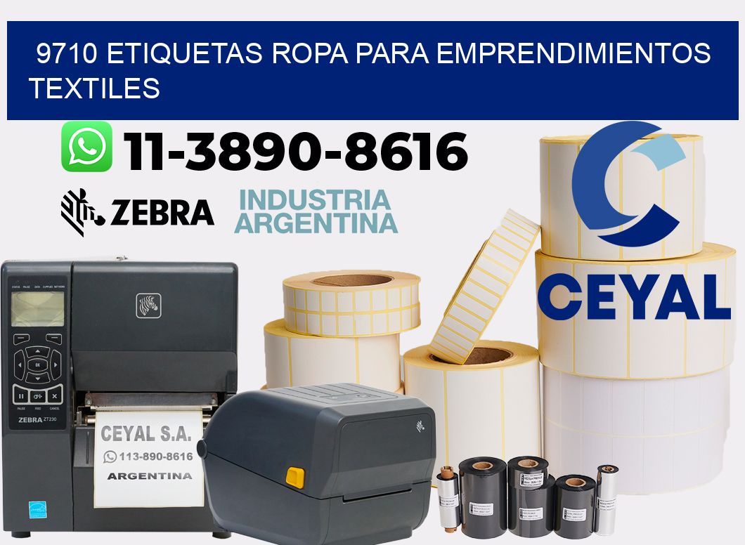 9710 Etiquetas ropa para emprendimientos textiles