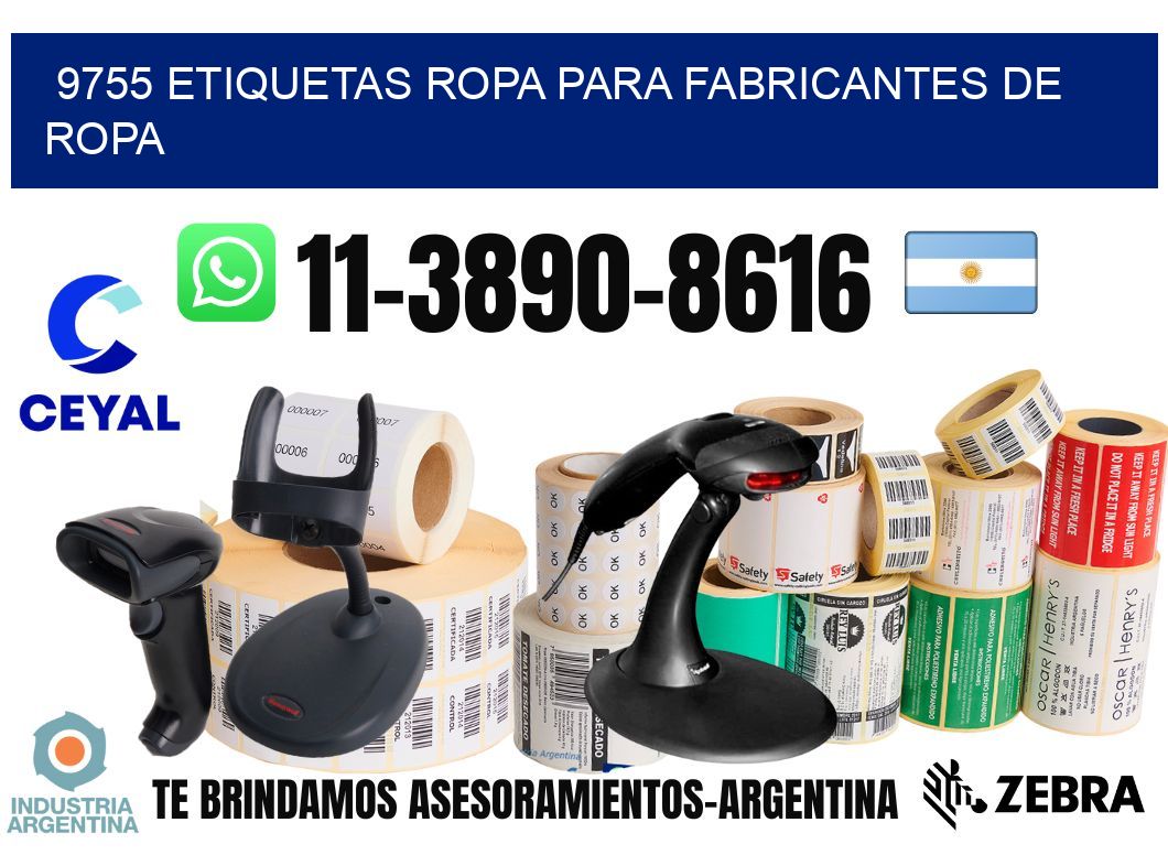 9755 Etiquetas ropa para fabricantes de ropa
