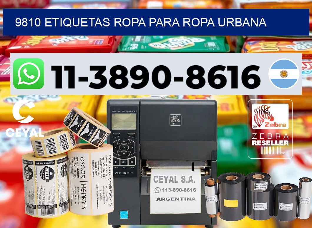 9810 Etiquetas ropa para ropa urbana