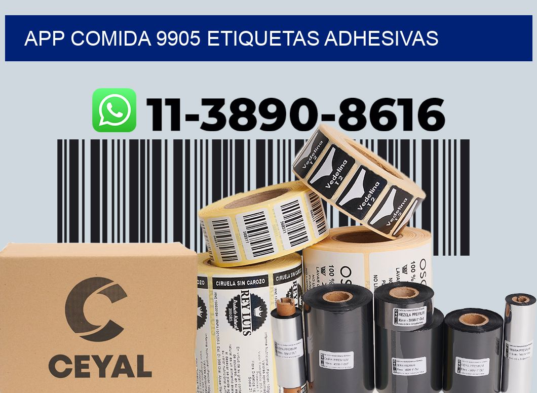 App comida 9905 etiquetas adhesivas