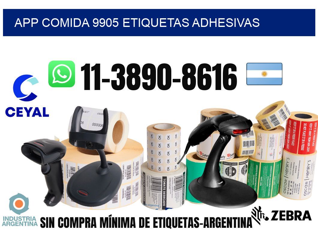 App comida 9905 etiquetas adhesivas