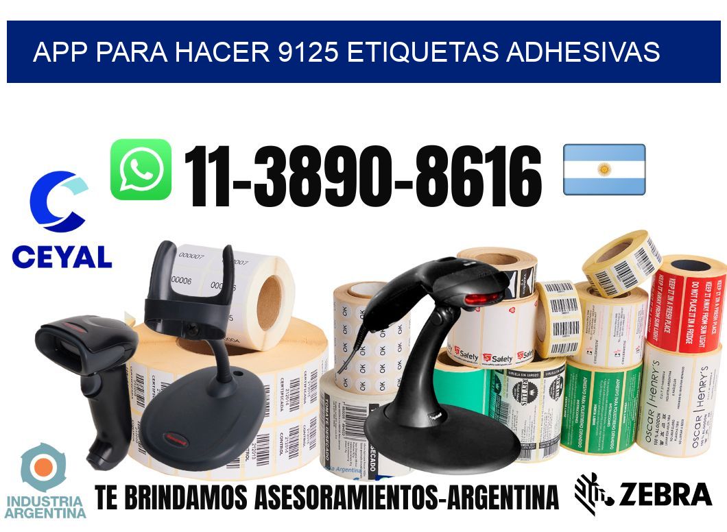 App para hacer 9125 etiquetas adhesivas