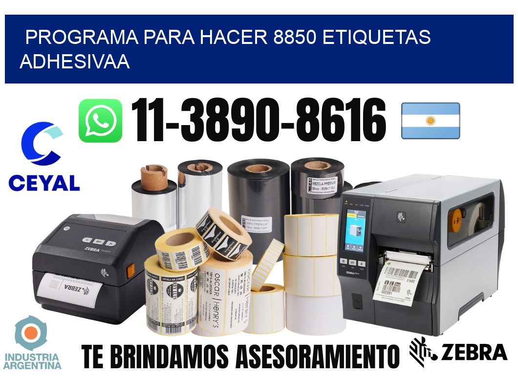 Programa para hacer 8850 etiquetas adhesivaa