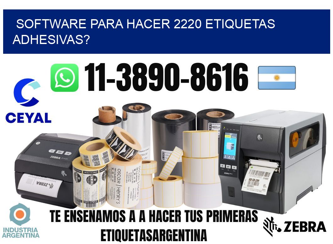 Software para hacer 2220 etiquetas adhesivas?