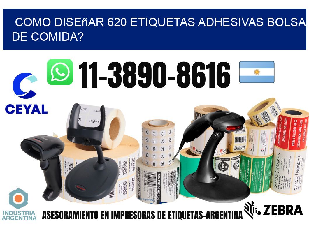 como diseñar 620 etiquetas adhesivas bolsa de comida?