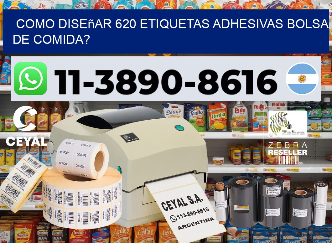 como diseñar 620 etiquetas adhesivas bolsa de comida?