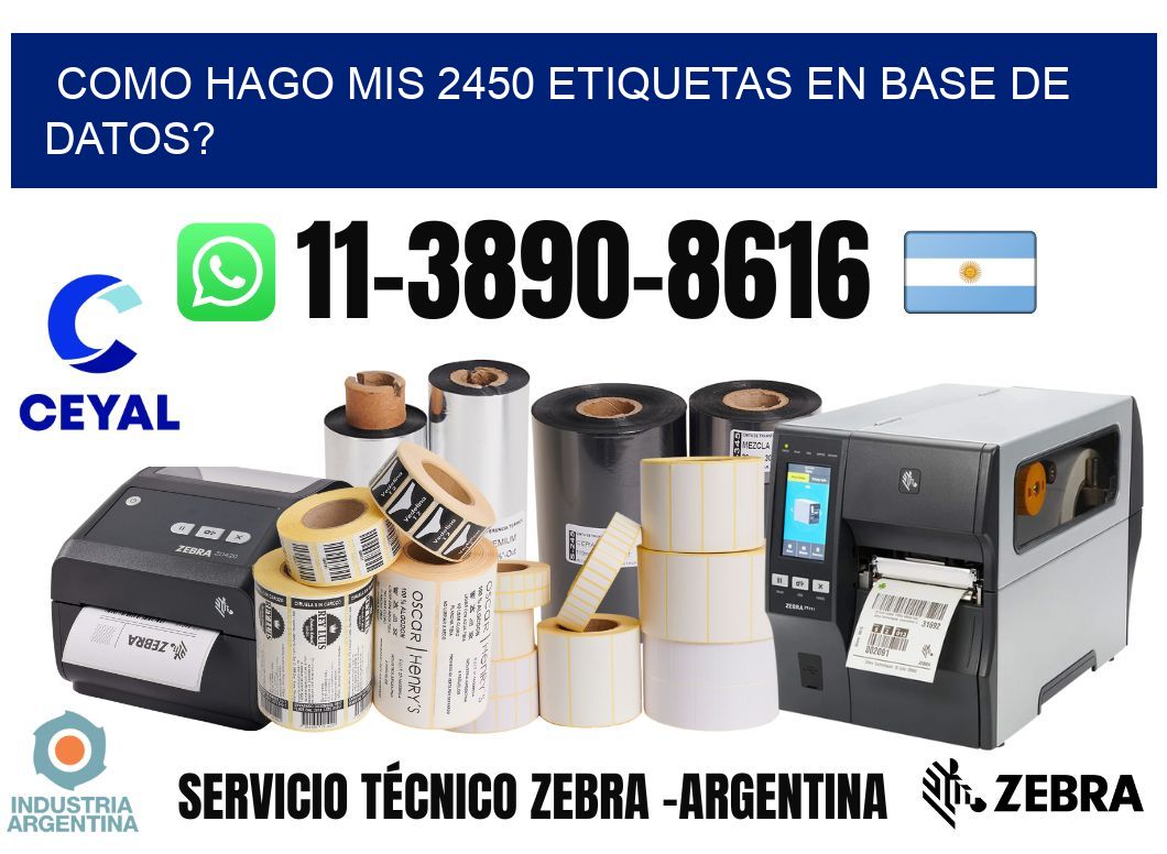 como hago mis 2450 etiquetas en base de datos?