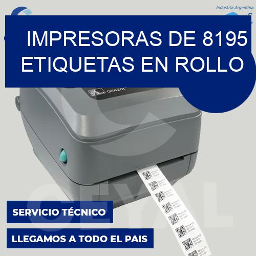 impresoras de 8195 etiquetas en rollo