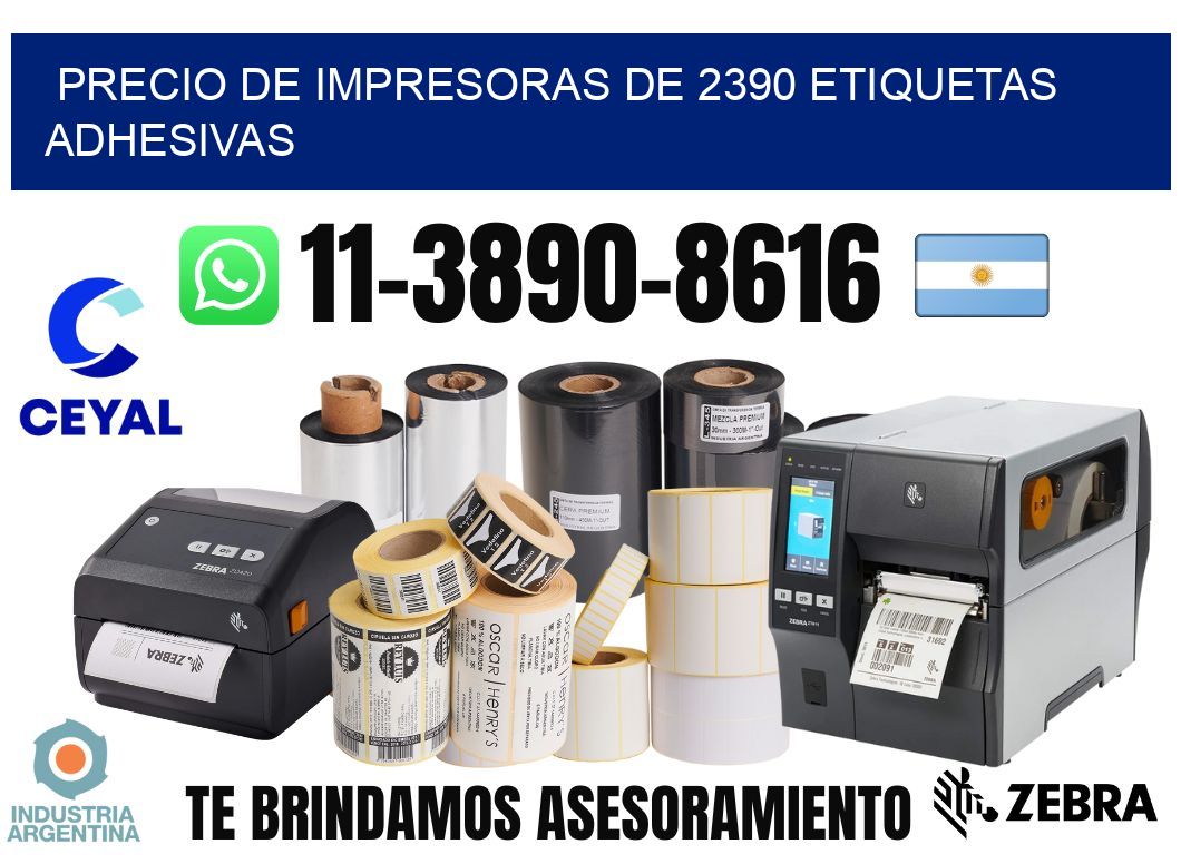 precio de impresoras de 2390 etiquetas adhesivas
