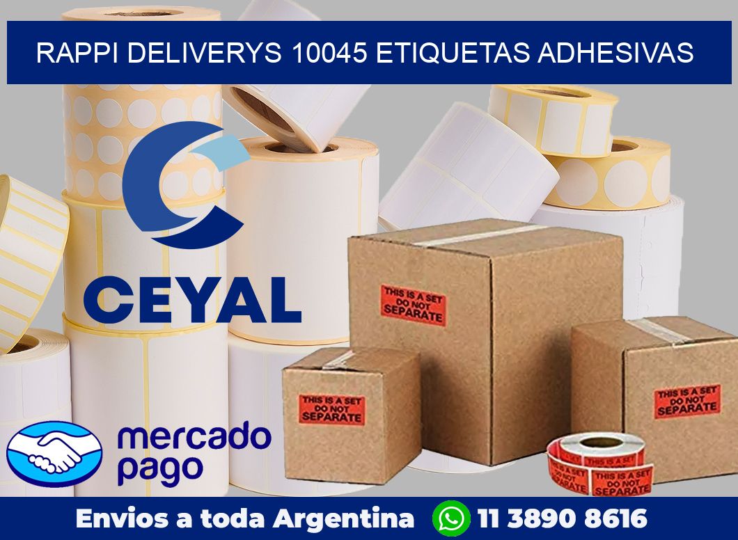 rappi deliverys 10045 etiquetas adhesivas