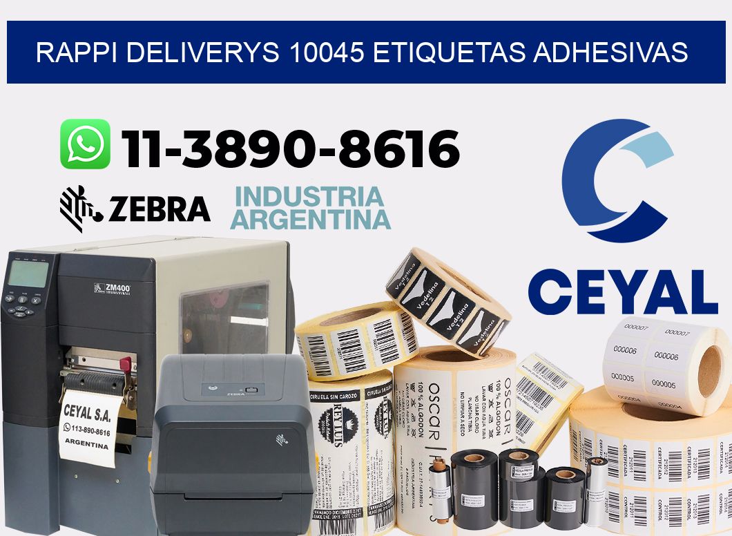 rappi deliverys 10045 etiquetas adhesivas