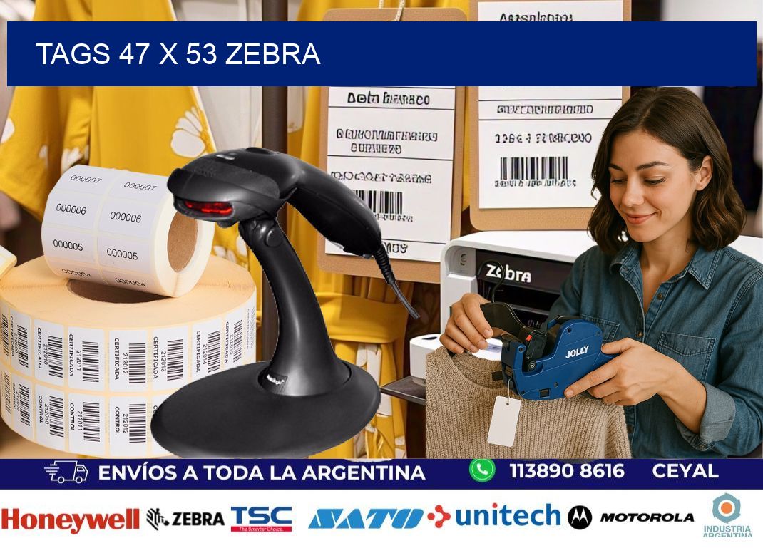 tags 47 x 53 zebra
