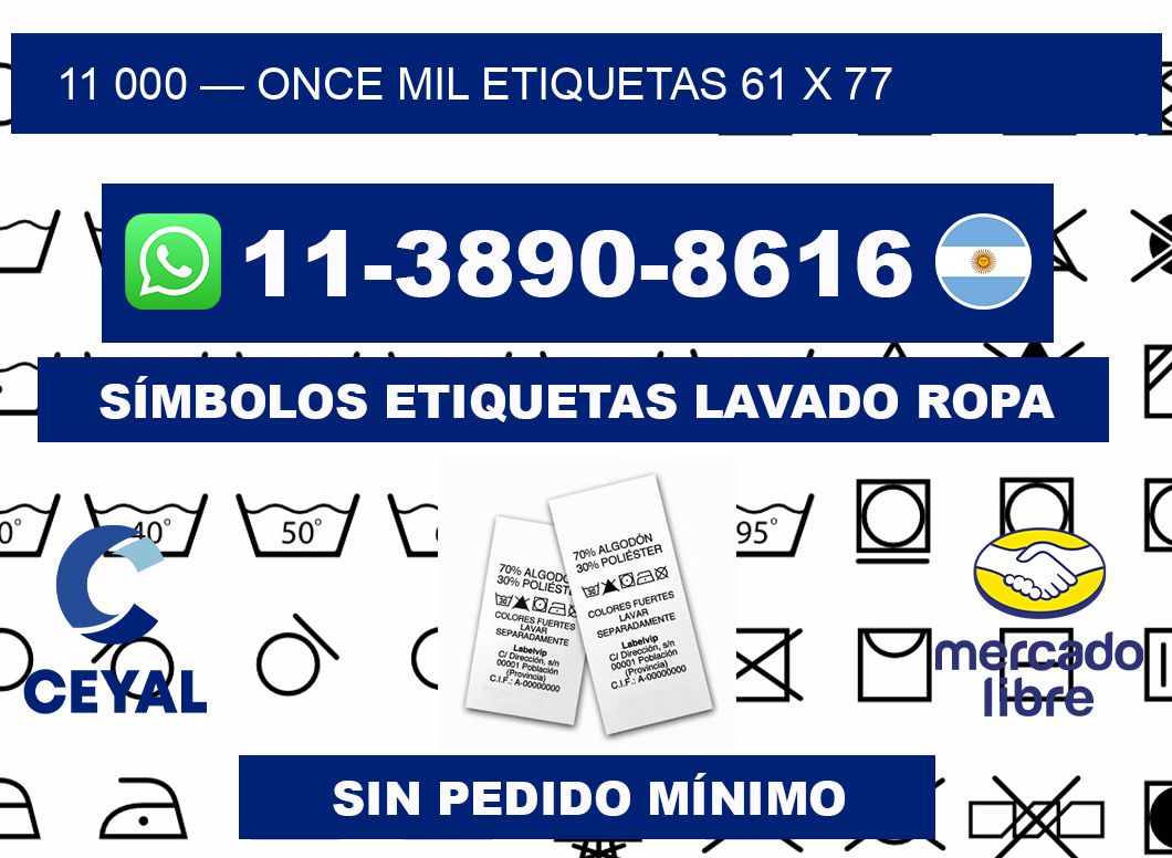 11 000 — once mil etiquetas 61 x 77