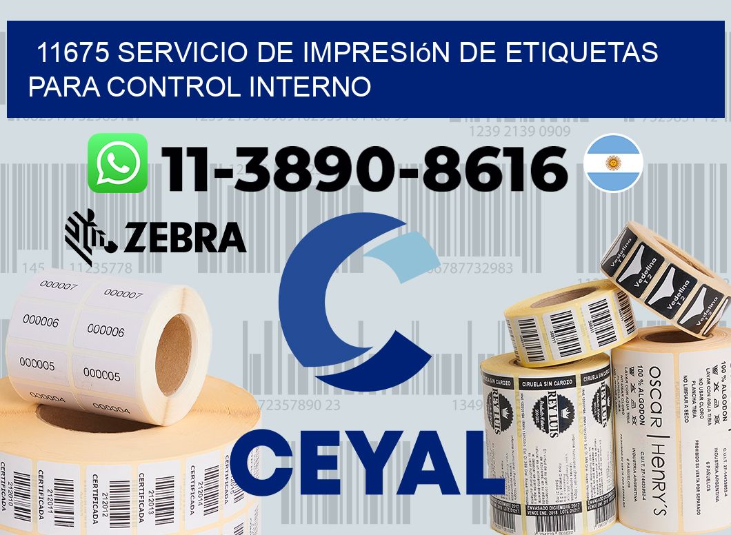 11675 Servicio de impresión de etiquetas para control interno
