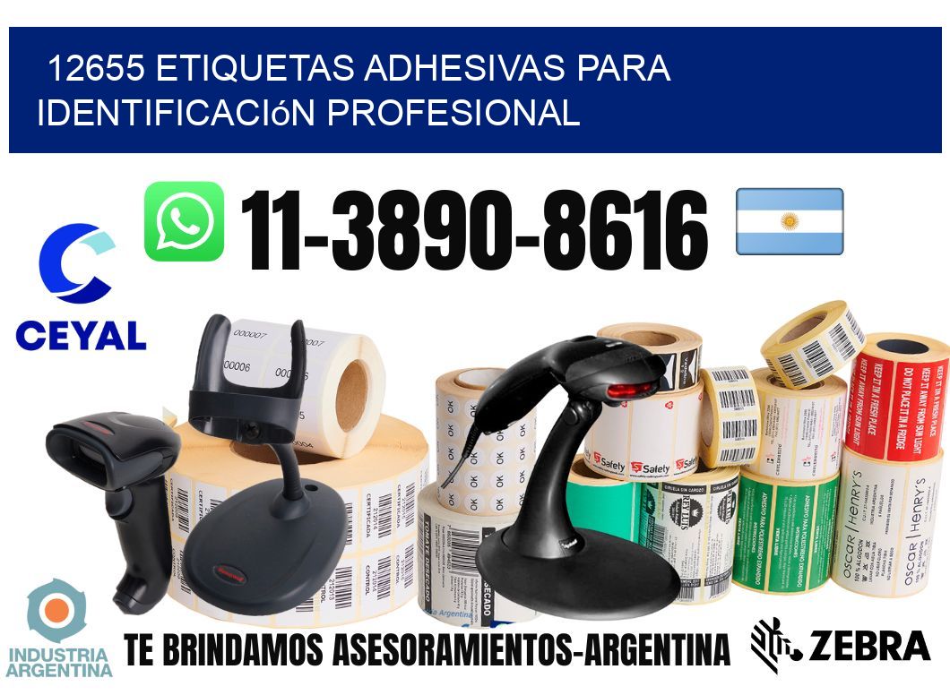 12655 Etiquetas adhesivas para identificación profesional