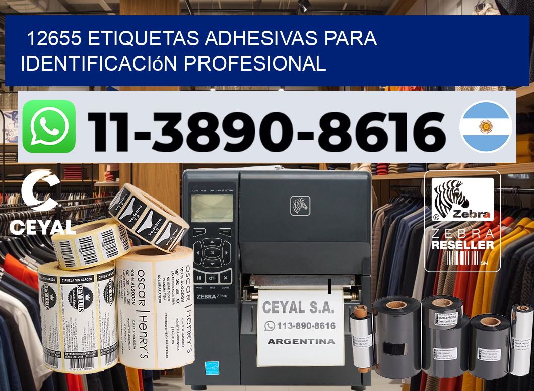 12655 Etiquetas adhesivas para identificación profesional