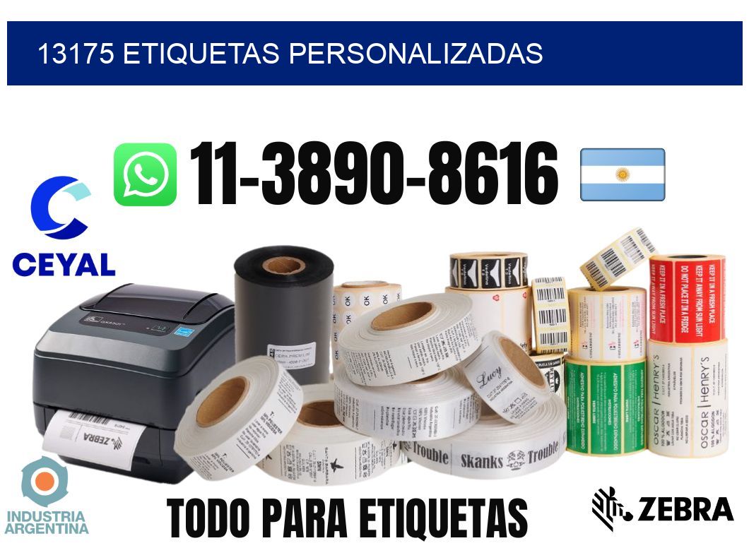 13175 etiquetas personalizadas