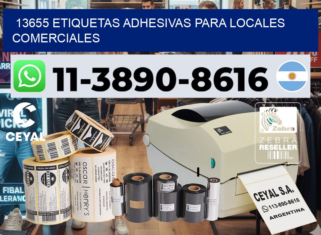 13655 Etiquetas adhesivas para locales comerciales