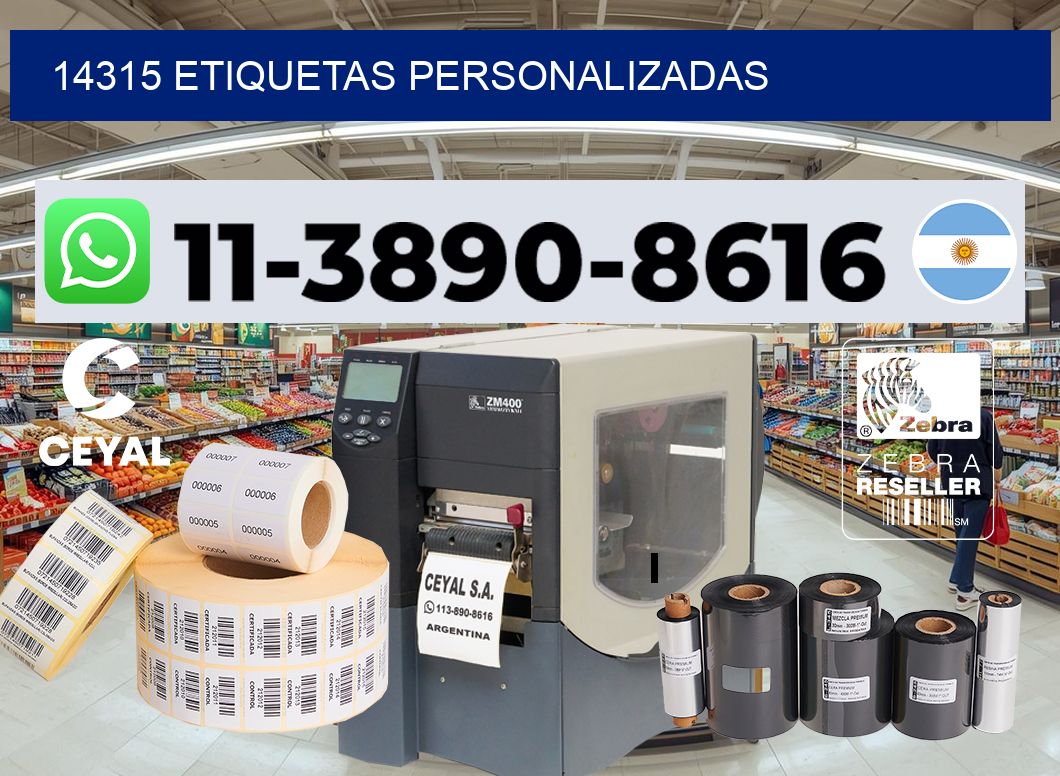 14315 etiquetas personalizadas