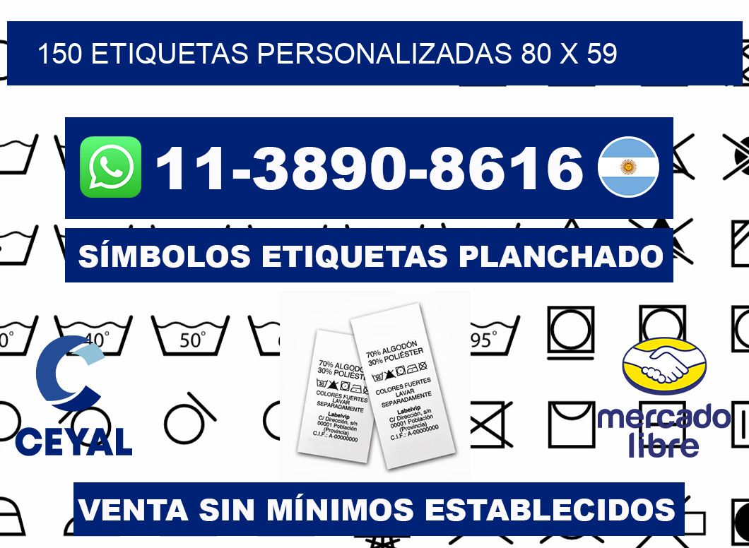 150 ETIQUETAS PERSONALIZADAS 80 x 59