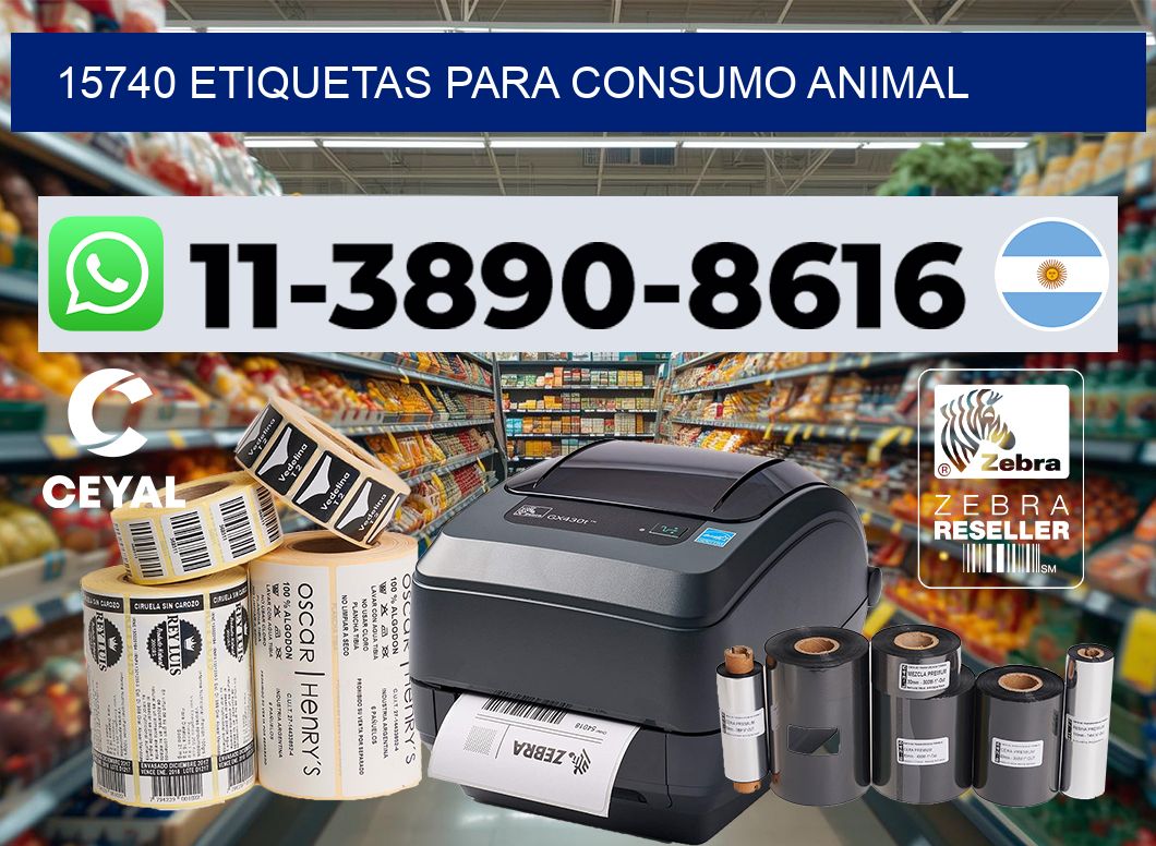 15740 Etiquetas para consumo animal