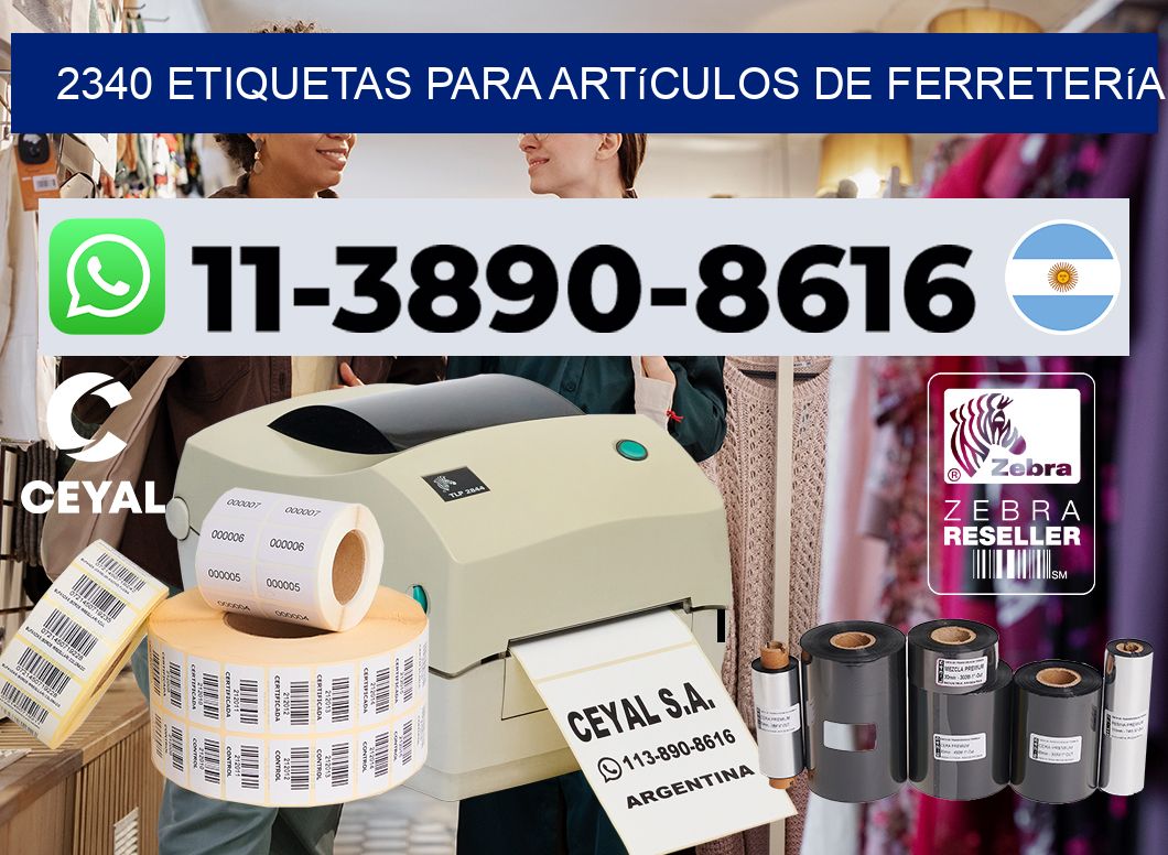 2340 Etiquetas para artículos de ferretería